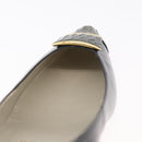 SAINT LAURENT Heel Leather Black Gold Auth ti3935-36