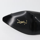 SAINT LAURENT Heel Leather Black Gold Auth ti3935-8