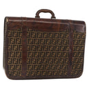 FENDI Zucca Canvas Trunk Black Brown Auth ti3936A-1
