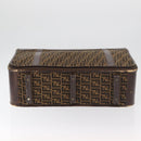 FENDI Zucca Canvas Trunk Black Brown Auth ti3936A-5