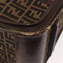 FENDI Zucca Canvas Trunk Black Brown Auth ti3936A-9