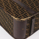 FENDI Zucca Canvas Trunk Black Brown Auth ti3936A-16