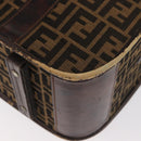 FENDI Zucca Canvas Trunk Black Brown Auth ti3936A-17