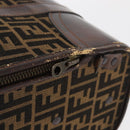 FENDI Zucca Canvas Trunk Black Brown Auth ti3936A-10