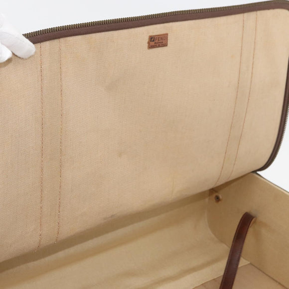 FENDI Zucca Canvas Trunk Black Brown Auth ti3936A