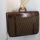 FENDI Zucca Canvas Trunk Black Brown Auth ti3936A-22