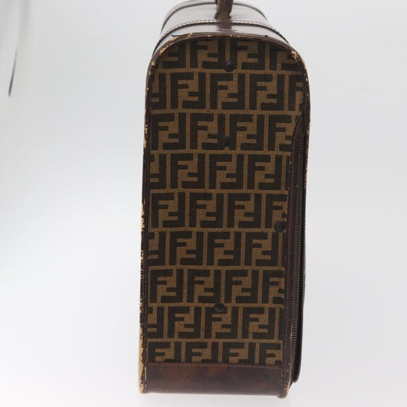 FENDI Zucca Canvas Trunk Black Brown Auth ti3936A
