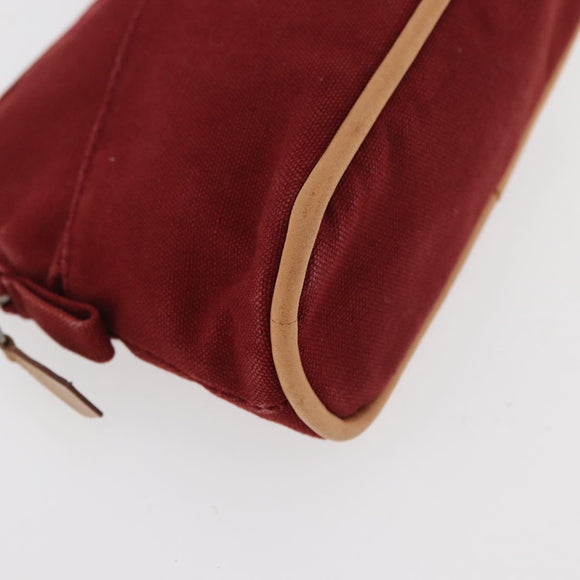 HERMES Bolide Pouch cotton 2 Set Red Auth ti3937