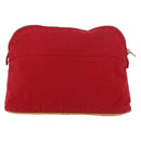 HERMES Bolide Pouch cotton 2 Set Red Auth ti3937-3