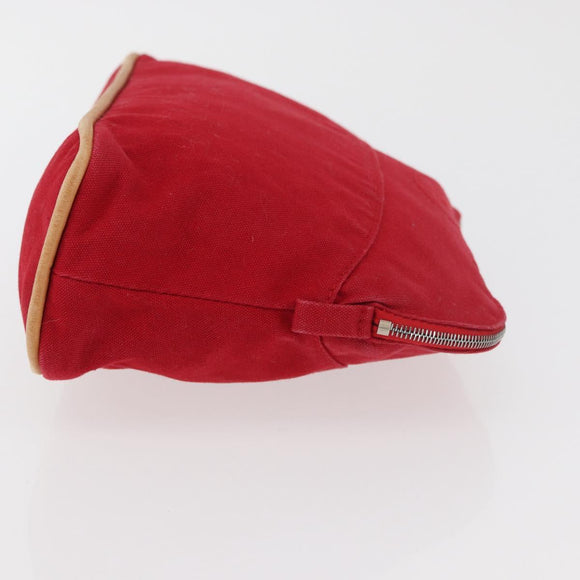 HERMES Bolide Pouch cotton 2 Set Red Auth ti3937