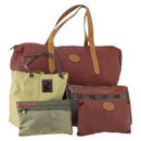 FENDI Gucci PRADA Pecan Canvas Bag Nylon 5 Set Brown Black Green Auth ti3938-1