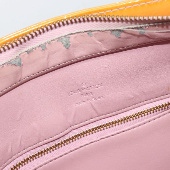 LOUIS VUITTON Monogram Vernis Houston Bag Marshmallow Pink M91302 LV Auth ti3939
