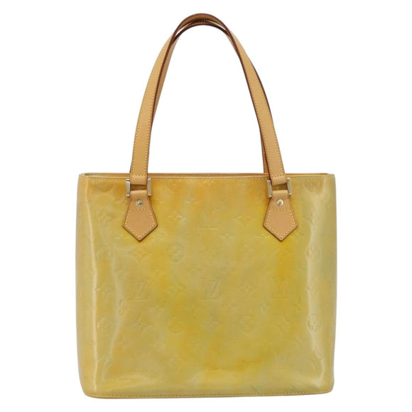 LOUIS VUITTON Monogram Vernis Houston Hand Bag Gris M91053 LV Auth ti3940