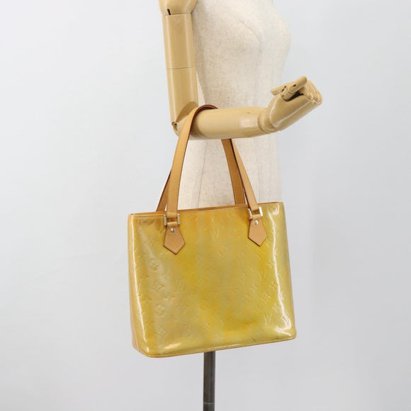 LOUIS VUITTON Monogram Vernis Houston Hand Bag Gris M91053 LV Auth ti3940
