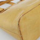 LOUIS VUITTON Monogram Vernis Houston Hand Bag Beige M91004 LV Auth ti3941-13