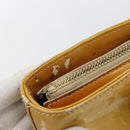 LOUIS VUITTON Monogram Vernis Houston Hand Bag Beige M91004 LV Auth ti3941-15