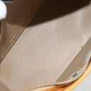 LOUIS VUITTON Monogram Vernis Houston Hand Bag Beige M91004 LV Auth ti3941-17