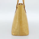 LOUIS VUITTON Monogram Vernis Houston Hand Bag Beige M91004 LV Auth ti3941-4
