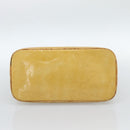 LOUIS VUITTON Monogram Vernis Houston Hand Bag Beige M91004 LV Auth ti3941-9
