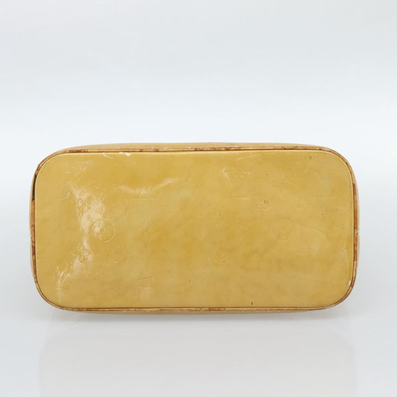 LOUIS VUITTON Monogram Vernis Houston Hand Bag Beige M91004 LV Auth ti3941