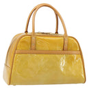 LOUIS VUITTON Monogram Vernis Tompkins Square Bag Beige M91149 LV Auth ti3943-1