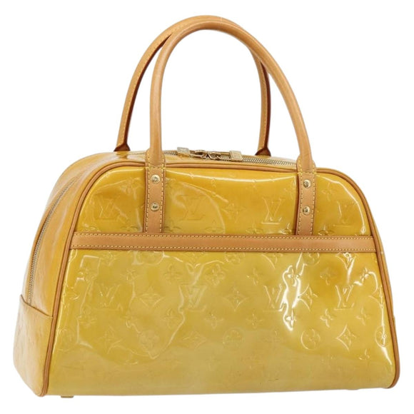 LOUIS VUITTON Monogram Vernis Tompkins Square Bag Beige M91149 LV Auth ti3943