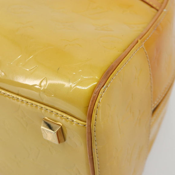 LOUIS VUITTON Monogram Vernis Tompkins Square Bag Beige M91149 LV Auth ti3943
