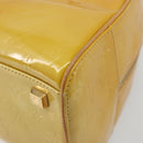 LOUIS VUITTON Monogram Vernis Tompkins Square Bag Beige M91149 LV Auth ti3943-17