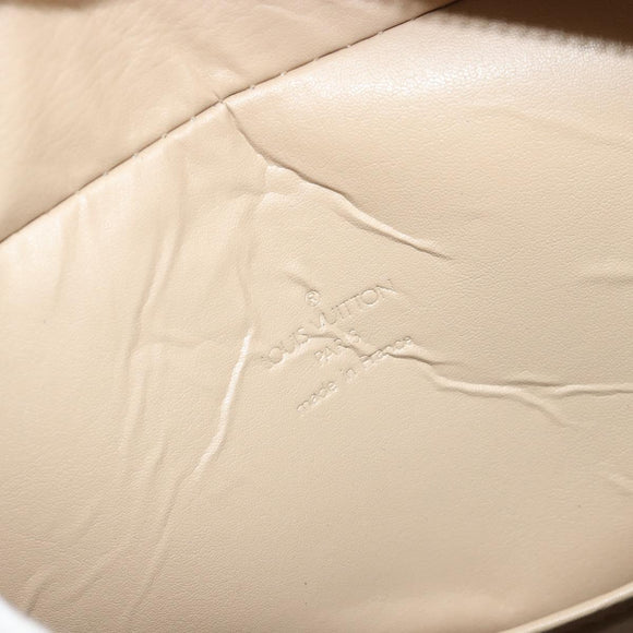 LOUIS VUITTON Monogram Vernis Tompkins Square Bag Beige M91149 LV Auth ti3943
