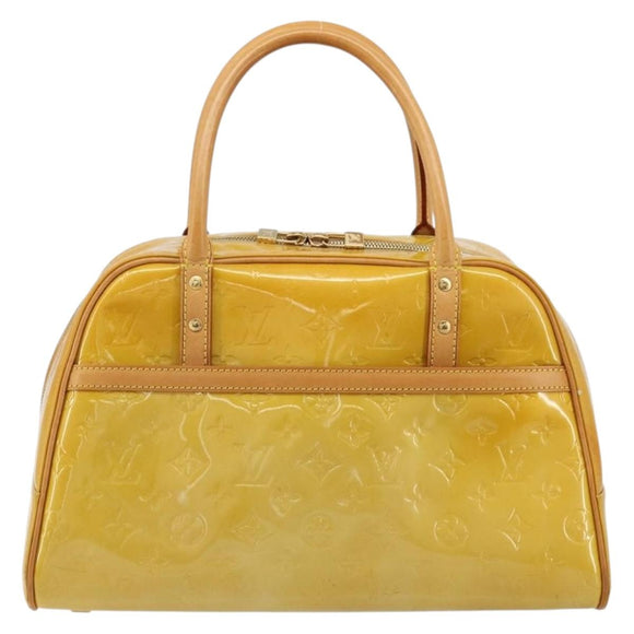 LOUIS VUITTON Monogram Vernis Tompkins Square Bag Beige M91149 LV Auth ti3943