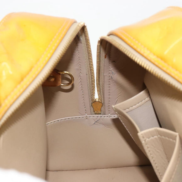 LOUIS VUITTON Monogram Vernis Tompkins Square Bag Beige M91149 LV Auth ti3943