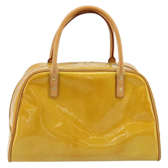 LOUIS VUITTON Monogram Vernis Tompkins Square Bag Beige M91149 LV Auth ti3943