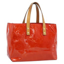 LOUIS VUITTON Monogram Vernis Reade PM Hand Bag Red Rouge M91088 LV Auth ti3944-1