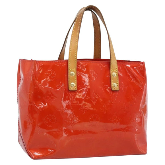 LOUIS VUITTON Monogram Vernis Reade PM Hand Bag Red Rouge M91088 LV Auth ti3944