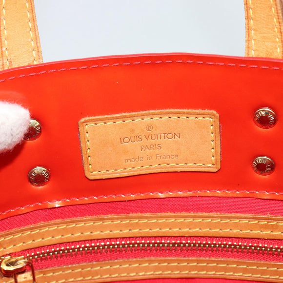 LOUIS VUITTON Monogram Vernis Reade PM Hand Bag Red Rouge M91088 LV Auth ti3944