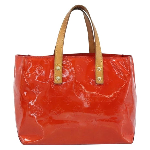 LOUIS VUITTON Monogram Vernis Reade PM Hand Bag Red Rouge M91088 LV Auth ti3944