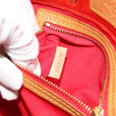 LOUIS VUITTON Monogram Vernis Reade PM Hand Bag Red Rouge M91088 LV Auth ti3944-12