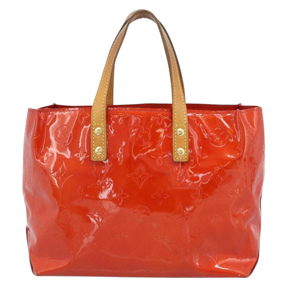 LOUIS VUITTON Monogram Vernis Reade PM Hand Bag Red Rouge M91088 LV Auth ti3944