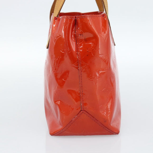 LOUIS VUITTON Monogram Vernis Reade PM Hand Bag Red Rouge M91088 LV Auth ti3944