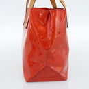 LOUIS VUITTON Monogram Vernis Reade PM Hand Bag Red Rouge M91088 LV Auth ti3944-4