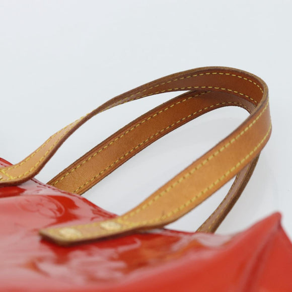 LOUIS VUITTON Monogram Vernis Reade PM Hand Bag Red Rouge M91088 LV Auth ti3944
