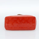 LOUIS VUITTON Monogram Vernis Reade PM Hand Bag Red Rouge M91088 LV Auth ti3944-5