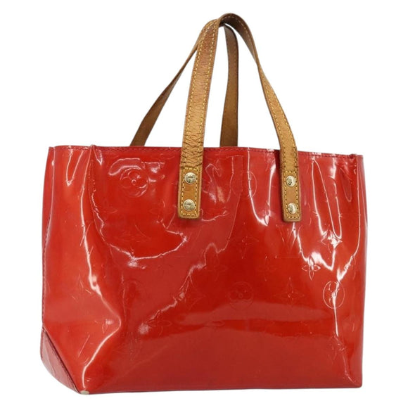 LOUIS VUITTON Monogram Vernis Reade PM Hand Bag Red Rouge M91088 LV Auth ti3945