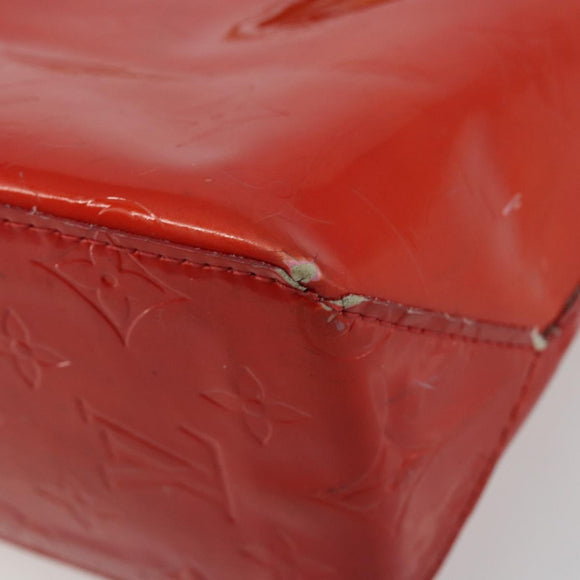 LOUIS VUITTON Monogram Vernis Reade PM Hand Bag Red Rouge M91088 LV Auth ti3945