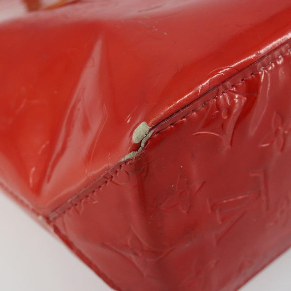 LOUIS VUITTON Monogram Vernis Reade PM Hand Bag Red Rouge M91088 LV Auth ti3945