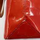 LOUIS VUITTON Monogram Vernis Reade PM Hand Bag Red Rouge M91088 LV Auth ti3945-8