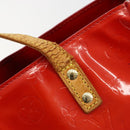 LOUIS VUITTON Monogram Vernis Reade PM Hand Bag Red Rouge M91088 LV Auth ti3945-9