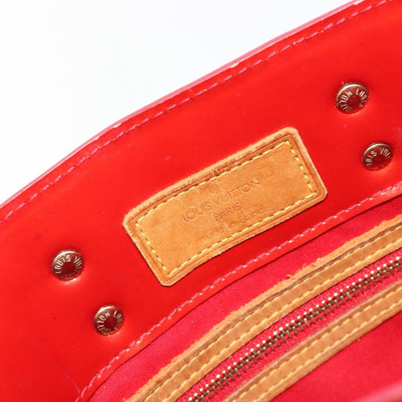 LOUIS VUITTON Monogram Vernis Reade PM Hand Bag Red Rouge M91088 LV Auth ti3945