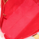 LOUIS VUITTON Monogram Vernis Reade PM Hand Bag Red Rouge M91088 LV Auth ti3945-11
