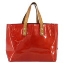 LOUIS VUITTON Monogram Vernis Reade PM Hand Bag Red Rouge M91088 LV Auth ti3945-13